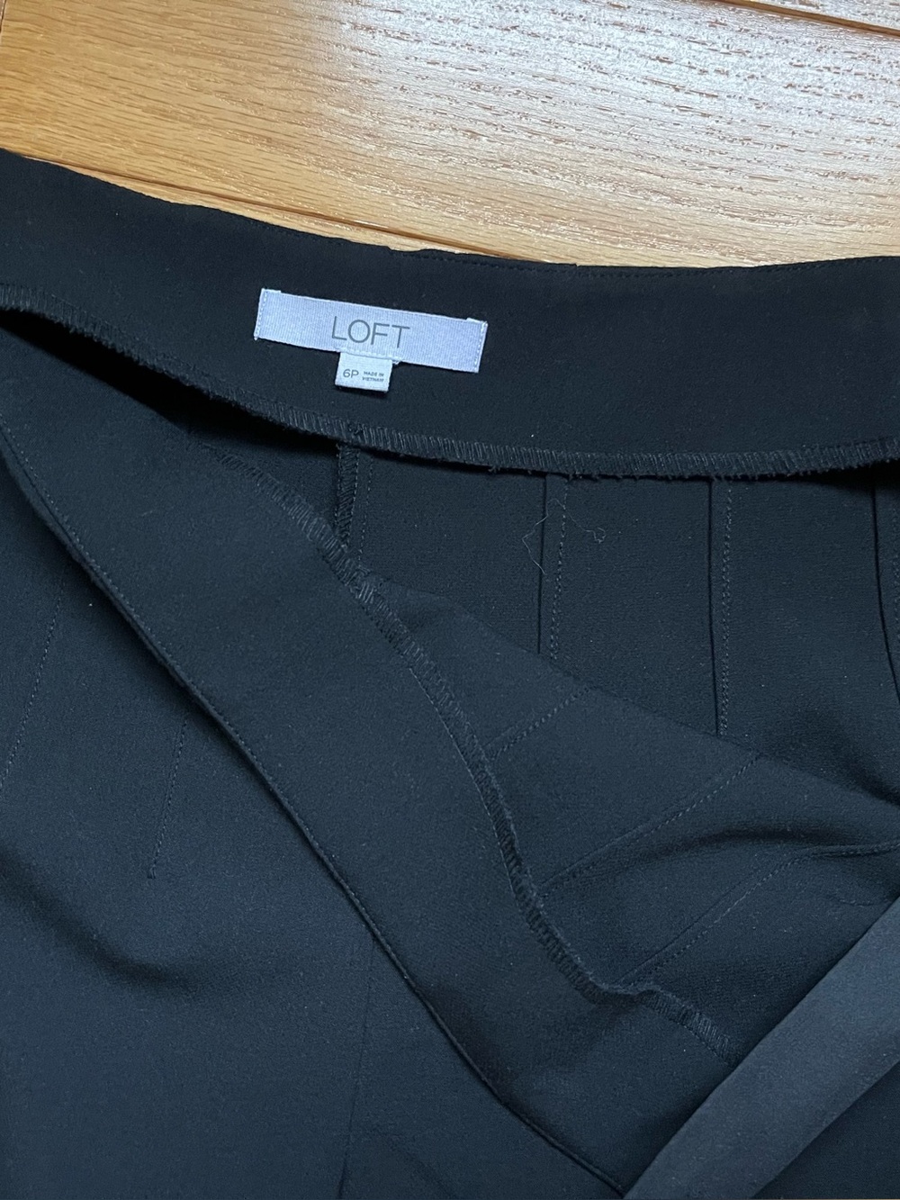 LOFT Black Women's Dress Pants - Wide Leg, Size 6P